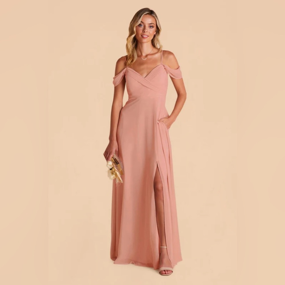 BIRDY GREY Spence Convertible Bridesmaid Dress in Dusty Rose (No slit)